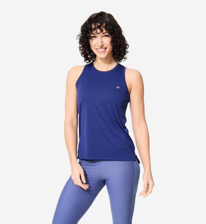 Domyos Top Damen gerader Schnitt - dunkelblau (XS)