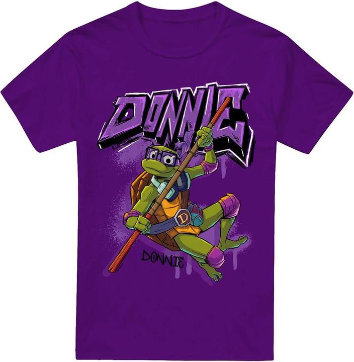 Actual product image Teenage Mutant NT Mens Donatello Graffiti T-Shirt (XL)