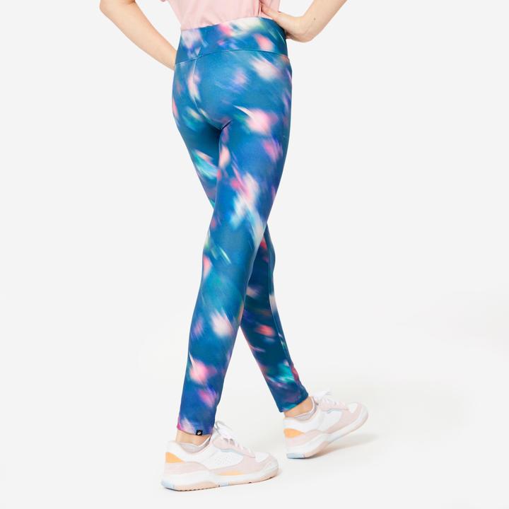 Actual product image Decathlon Girls' leggings breathable - colourful print (8, 9, 10)