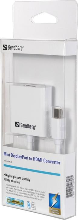 Actual product image Sandberg Mini DP closed (HDMI, 10 cm)
