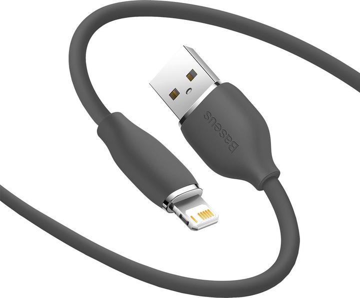 Produktbild Baseus Jelly Liquid Silica Gel Fast Charging Data Cable USB to iP 2.4A 1.2m Black (1.20 m, USB 2.0)