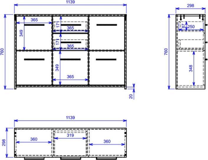 Actual product image Inter Link Elvezia (115 x 30 x 77 cm)