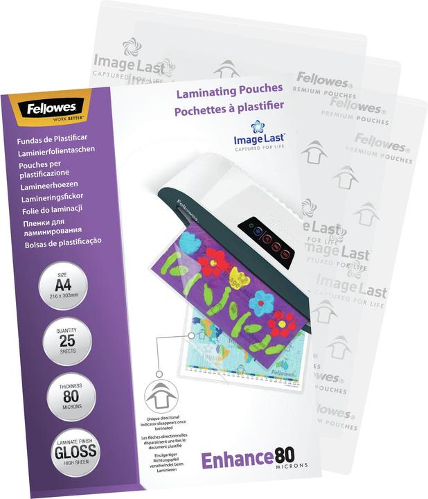 Actual product image Fellowes Enhance 80 (A4, 25 Piece, 80 µm)