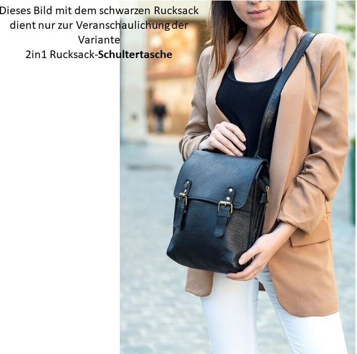 Produktbild Saora Rucksack Umhängetasche 2in1 Govind1 Leder