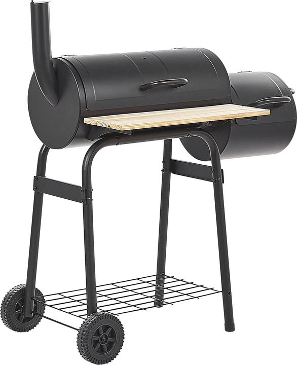 Actual product image Beliani Charcoal grill with smokehouse black rollable SATAH (31 cm)