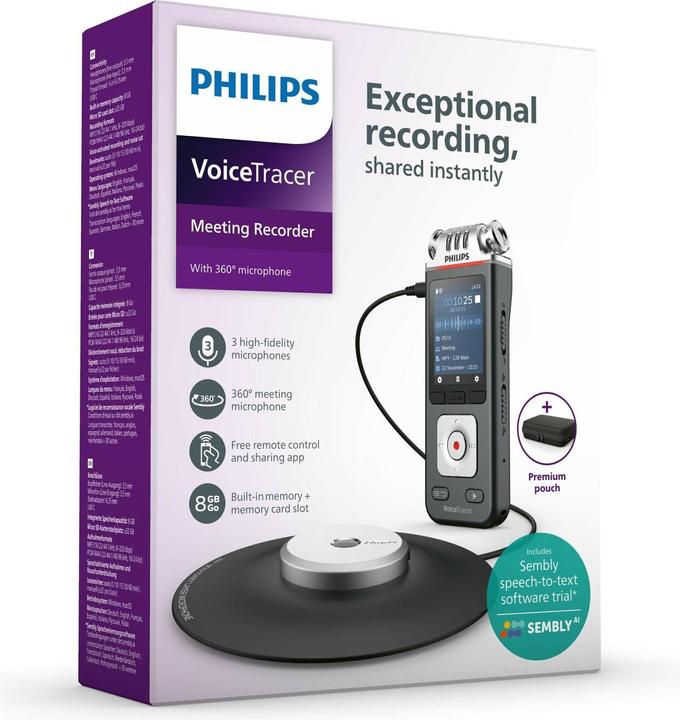 Produktbild Philips DVT8115 Digital Voice Tracer (8 GB)