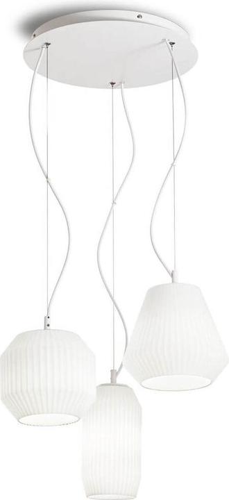 Ideal lux ORIGAMI Pendelleuchte E27 3-fach ⌀400mm dimmbar Weiss 198095 (E27)