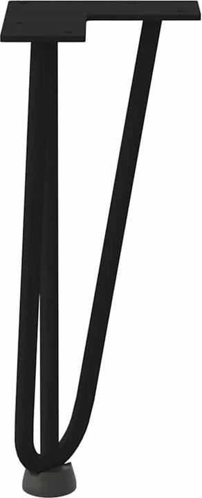 Immagine prodotto VidaXL Gambe per capelli 4 pezzi nero 30 cm in acciaio massiccio Gamba per capelli per tavolo