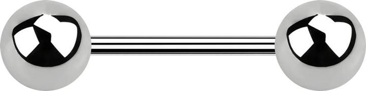 Actual product image Star Piercing Micro barbell silver with two balls (Titanium G23)