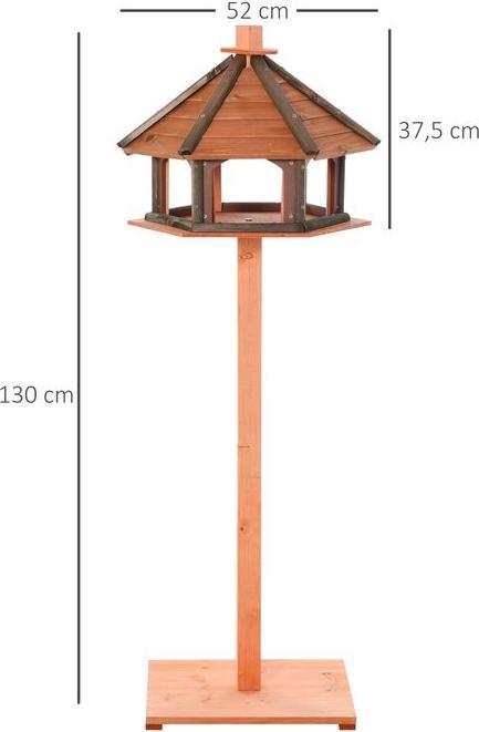 Actual product image Swisshandel24 Bird house Bird feeder Wooden bird mansion Feeding house Bird stand Bird table bird house Spielsta