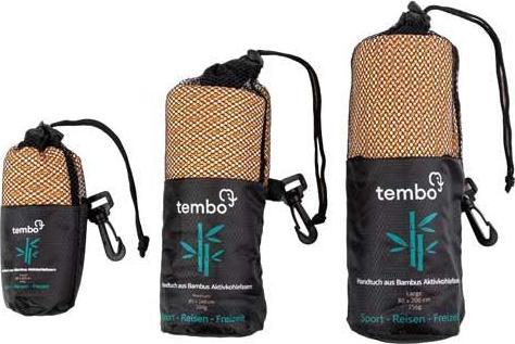 Produktbild Tembo Bambus Reisehandtuch mit Aktivkohlefasern Orange L