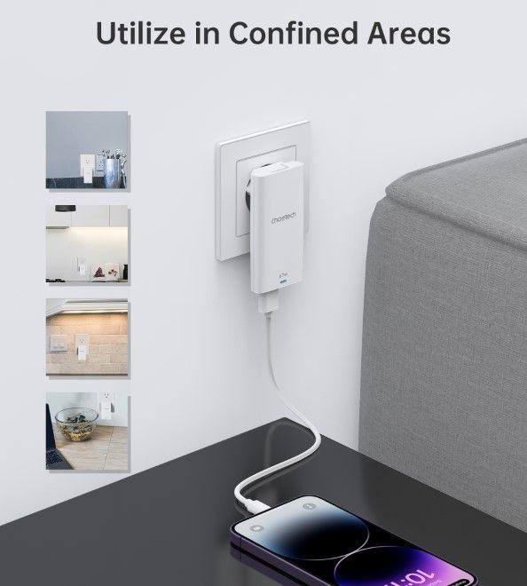Produktbild Choetech USB-C und USB-A GaN Fast Charger (65 W)