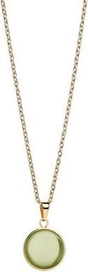 Bering Decent Artic Symphony Green Crystal Gold Plated Necklace 430-255-450
