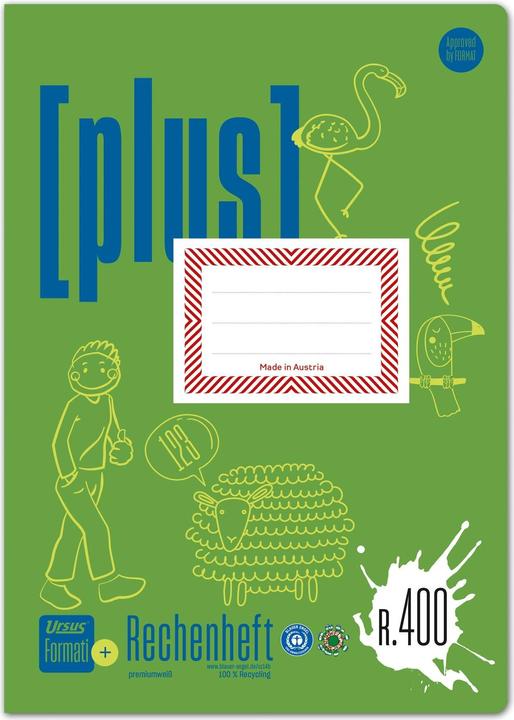Produktbild Ursus Lernheft Plus R.400, A4, Kariert, Blau (A4, Kariert, Weicher Einband)
