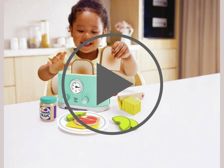 Actual product image Hape Kling pop-up toaster set