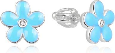 Beneto Silver flower earrings AGUP1833S (L)