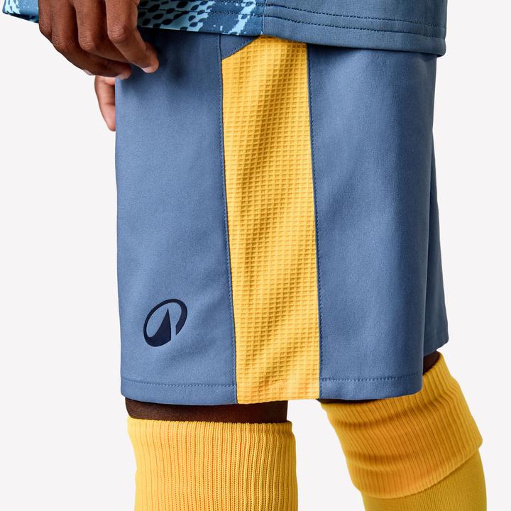 Image du produit Kipsta Short De Football Enfant Viralto Kids Gris Bande Orange (122)
