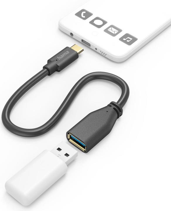 Hama USB C – USB A Adapter (0.15 m, USB 3.2 Gen 1)