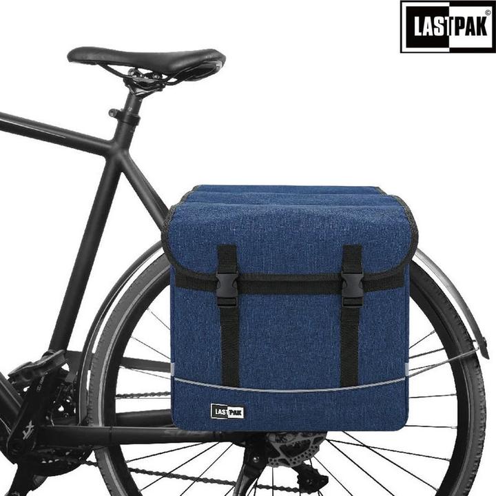 Image du produit Lastpak Sacoche de vélo double 35 litres en toile bleue (35 l, Sacoches)