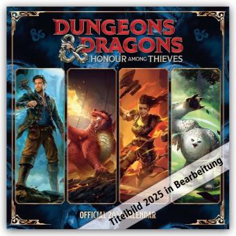 Image du produit Dungeons and Dragons 2025 - L'honneur parmi les voleurs - Calendrier mural (305 x 305 mm, Allemand, Anglais)