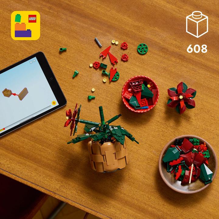 Actual product image LEGO Poinsettia (10370, LEGO Icons)
