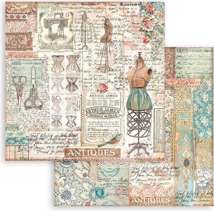 Produktbild Stamperia Scrapbook-Block "Brocante Antiques" (190 g/m², 10 x)