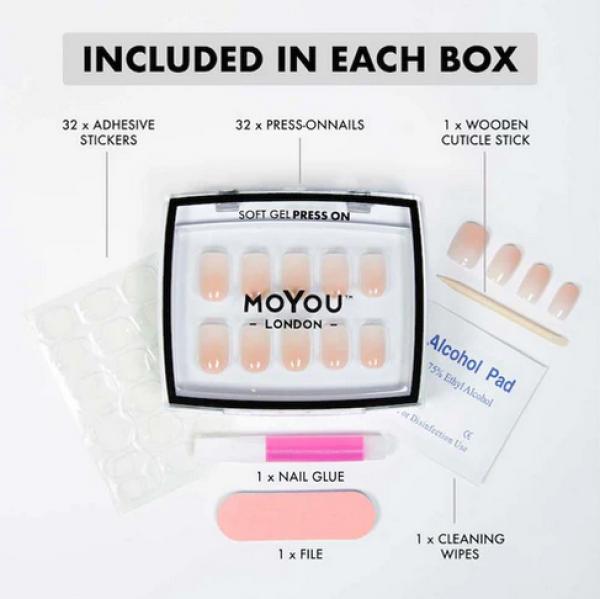 Produktbild MoYou London Soft Gel Press-Ons Vanilla Cream (Kunstnägel, Vanilla Cream)
