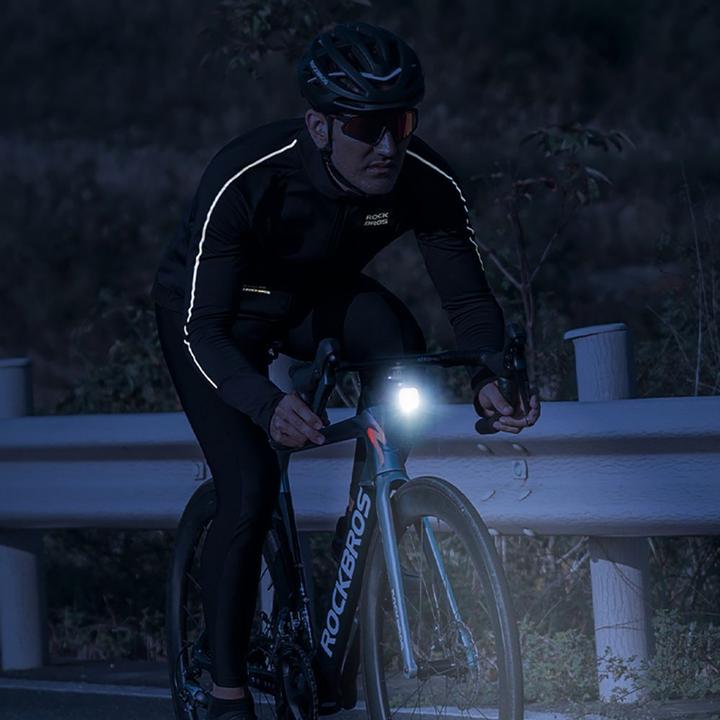 Actual product image Rockbros cycling jersey 15400002003 long sleeve fall/winter L - black (L)