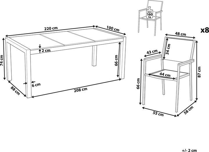 Produktbild Beliani Grosseto (220 cm)