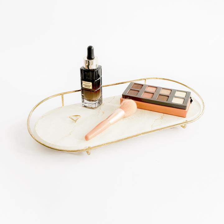 Actual product image Stonea Makea Gold Makeup Tray Topaz