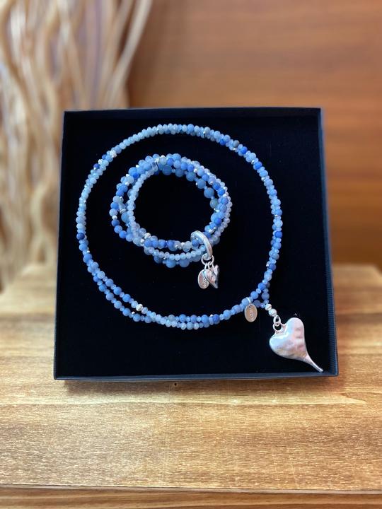 Produktbild Andreani Geschenkset "Herz" aus echtem blauen Aventurin