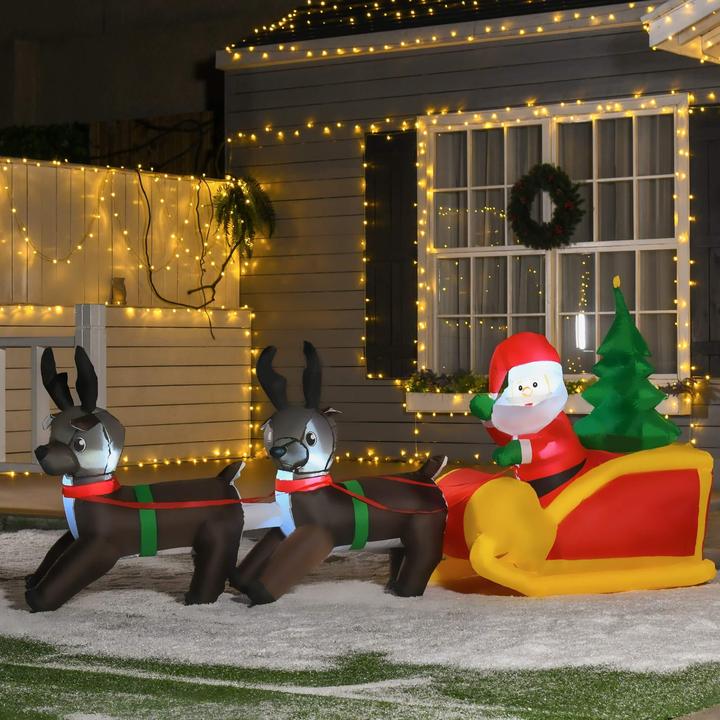 Actual product image Jamb Father Christmas with sleigh LED