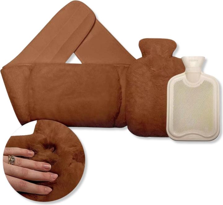 Actual product image Hermex Warming belt and hot water bottle set Hand warmer Belly warmer Hot water bottle (0.80 l)