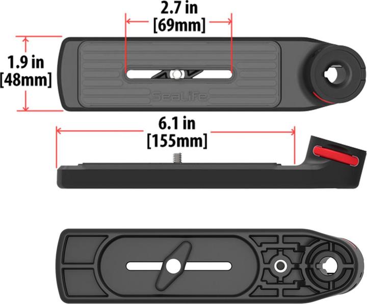 Actual product image Sealife Flex Connect rail with flex arm and handle kit (SLKIT02)