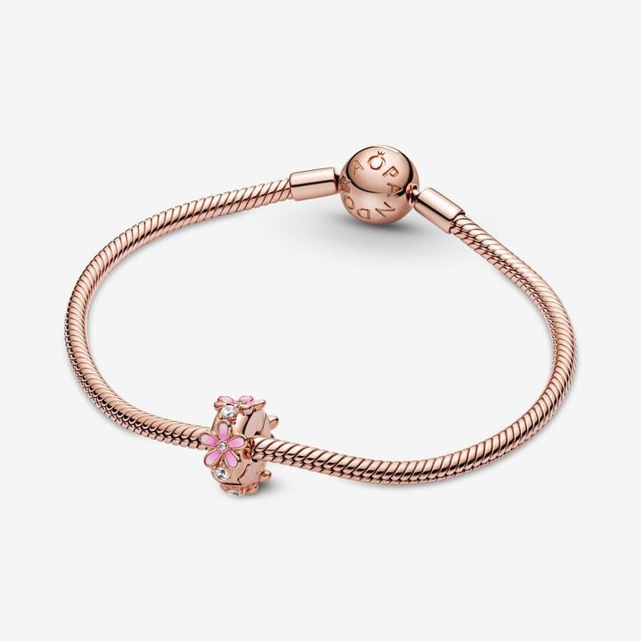 Image du produit Pandora Fleur Daisy (Métal, plaqué or rose, Émail)