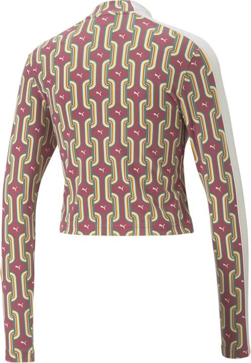Actual product image Puma T7 70s Psychedelic Graphic LS Cropped Top (M)
