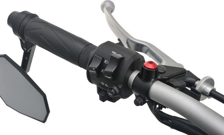 Image du produit Daytona Cache-vis aluminium CNC anodisé rouge F. Miroir filetage M10 X P1.25 filetage à droite