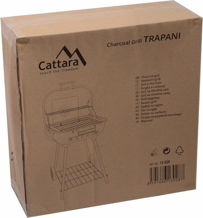 Actual product image Cattara Charcoal grill rectangular TRAPANI 46cm