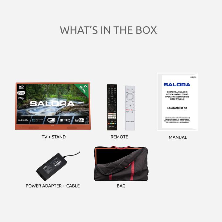 Produktbild Salora LANGATON32SO tv 81,3 cm HD Smart TV Wifi Oranje (32", LED, HD ready)
