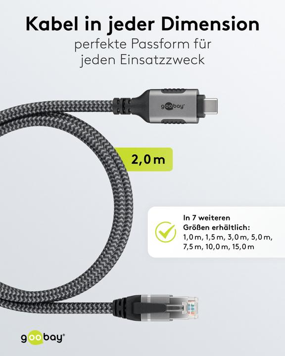 Produktbild Goobay Ethernet-Kabel USB-C auf RJ45 (USB 3.1, RJ45 (1x))