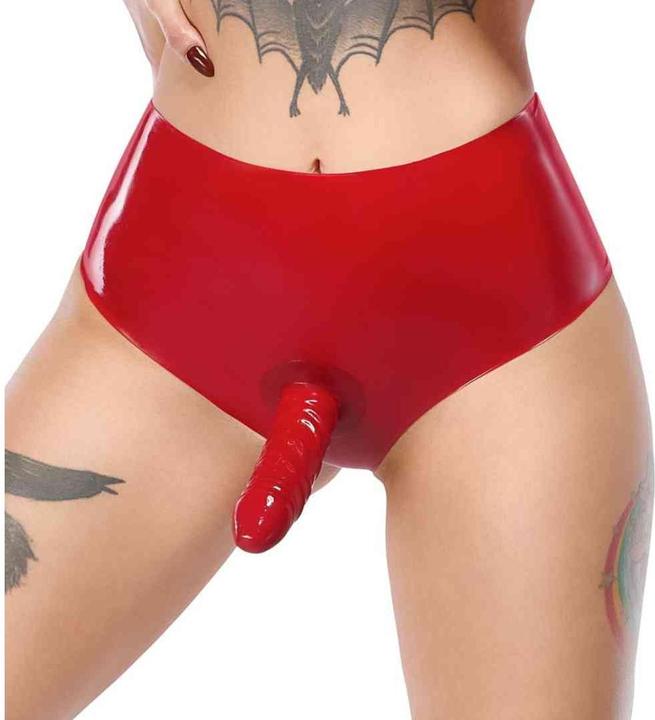 Actual product image LateX Toys Latex dildo briefs