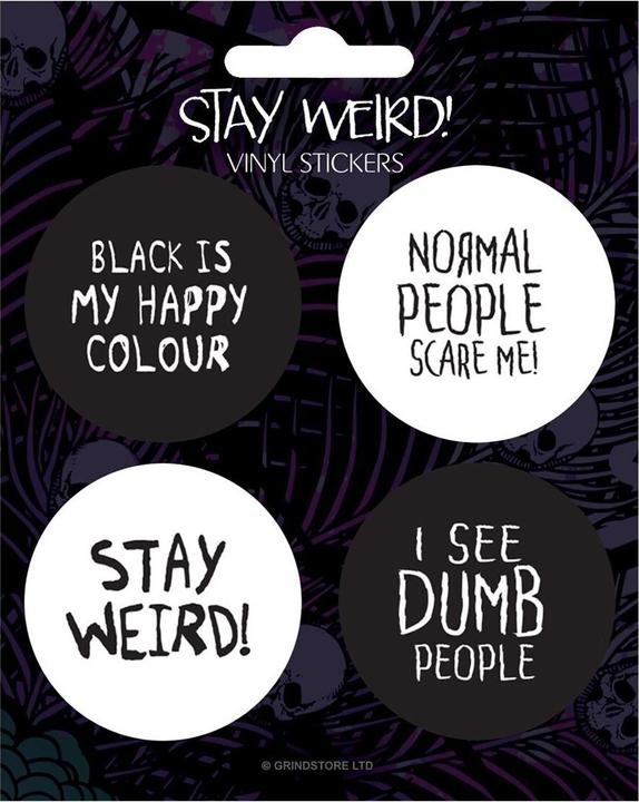 Image du produit Grindstore Autocollants Stay Weird Vinyl 4Erpack