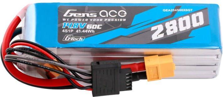 Actual product image Gens Ace G-Tech Soaring 2800mAh 14.8V 60C 4S1P LiPo XT60 (14.80 V, 2800 mAh)