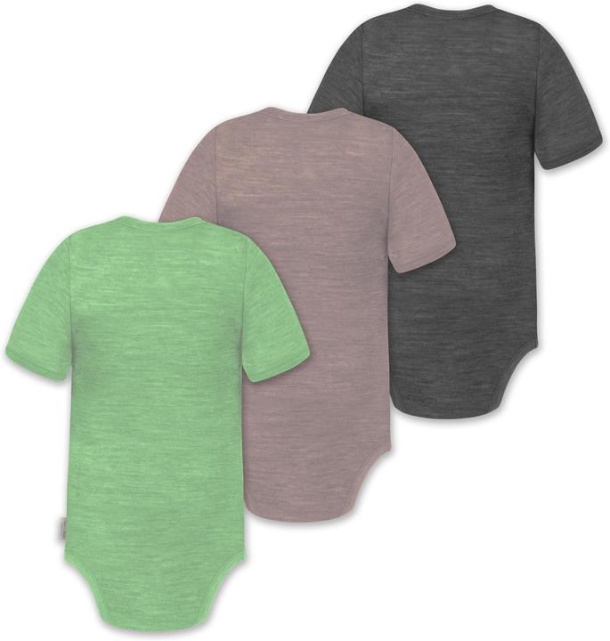 Immagine prodotto Normani Set di 3 body baby merino a maniche corte "Tihoi" - 9319 (80)