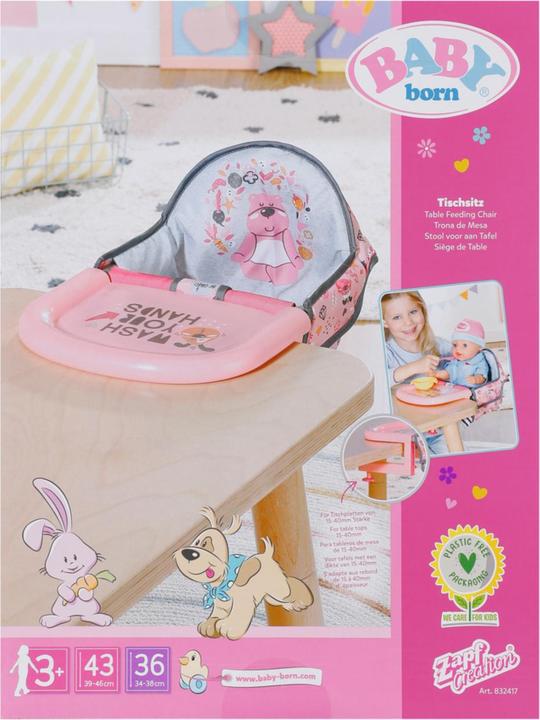 Actual product image Zapf Creation Baby Born table seat
