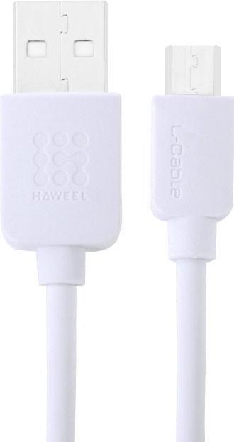 Produktbild Haweel Ladekabel Samsung Länge: 2m mit micro USB Anschluss, Weiss (2 m, USB 3.0)