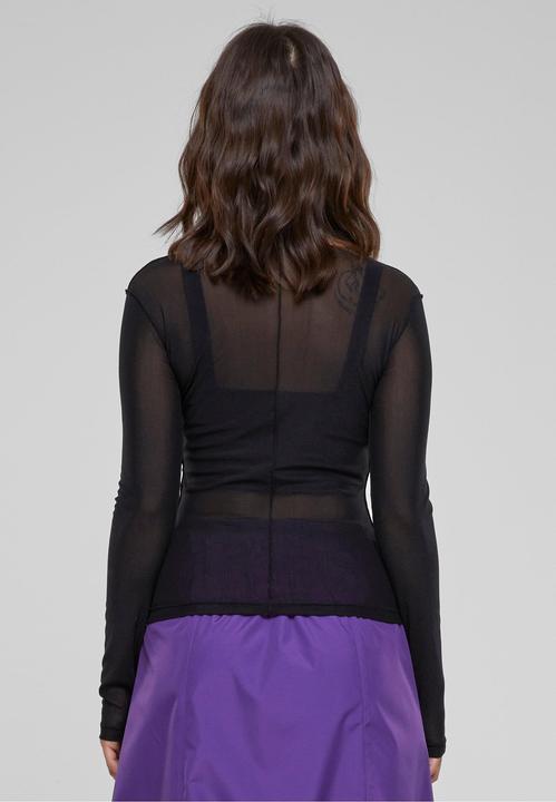 Actual product image Urban Classics Ladies Exposed Seam Mesh Longsleeve (S)