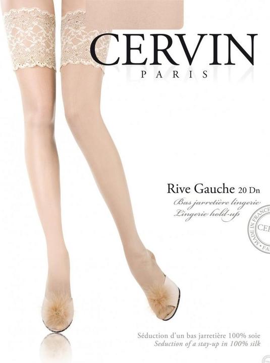Image du produit Cervin Rive Gauche Bas de soie jarretières, couleur blanc, taille 44-46 (20 DEN, 44 - 46)