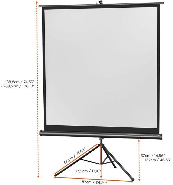 Actual product image Celexon Eco tripod, screen, 1:1 (74.02", 1:1)