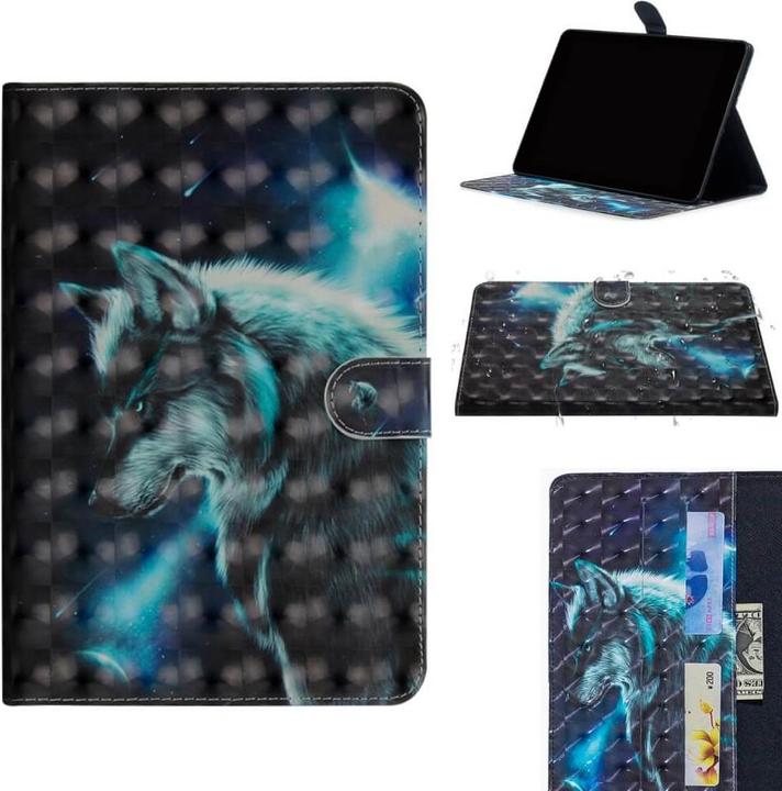 Actual product image Cover-Discount iPad 10.2 - Case Glitter Effect Wolf (iPad 10.2)